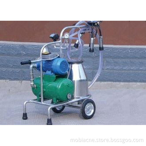 Dry Type Vacuum Pump Mobile Milking Machine With Stainless